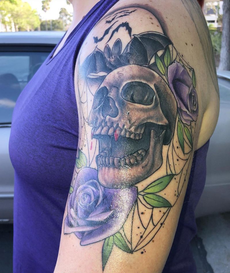 30 Cool Vampire Skull Tattoos for Your Inspiration