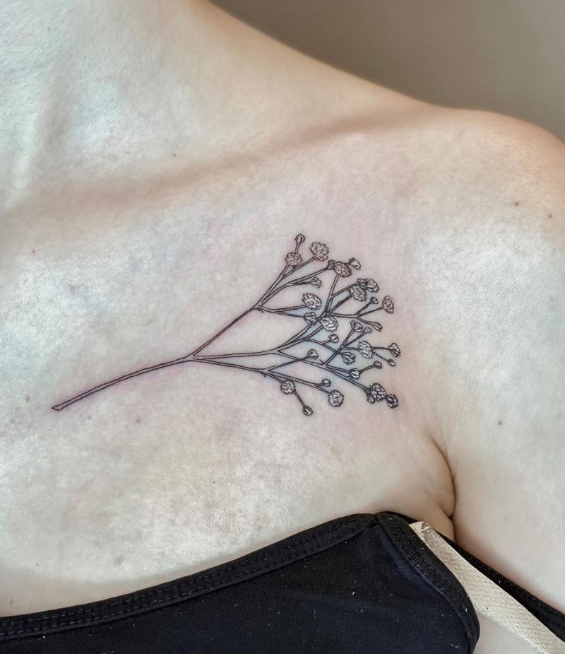 30 Unique Gypsophila Tattoos for Your Inspiration