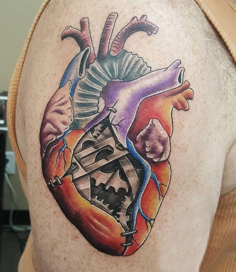 30 Unique Mechanical Heart Tattoos You Must Love