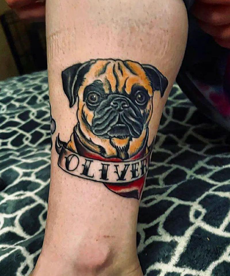 30 Cute Pug Tattoos You Must Love