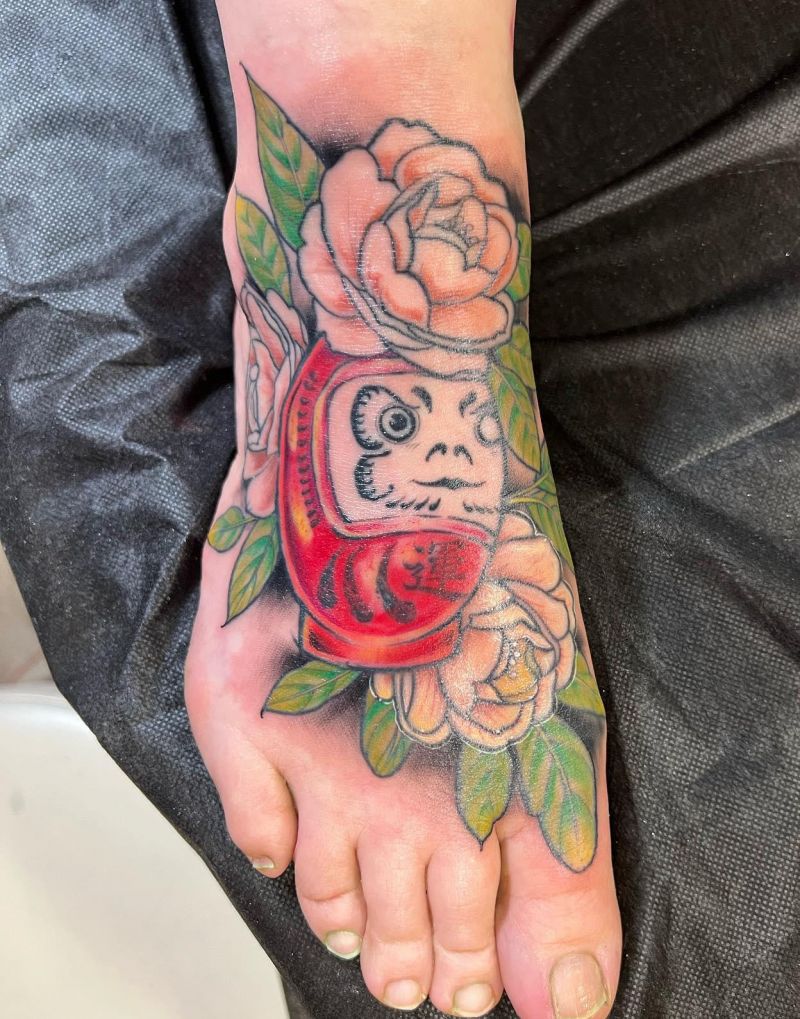 30 Unique Daruma Doll Tattoos for Your Inspiration