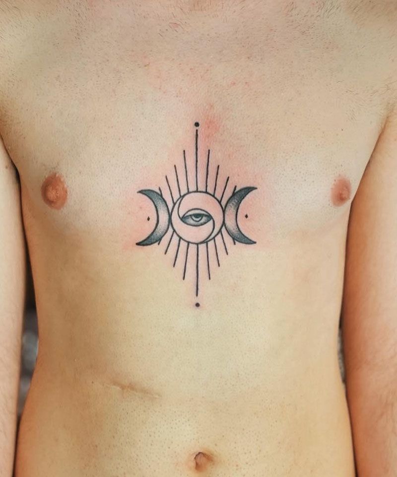 30 Pretty Sternum Tattoos For Your Next Ink