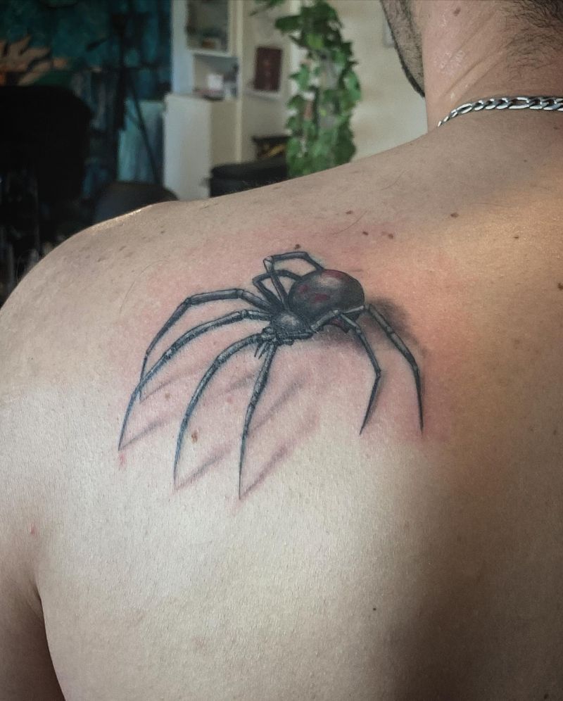 30 Unique Black Widow Spider Tattoos You Must Love