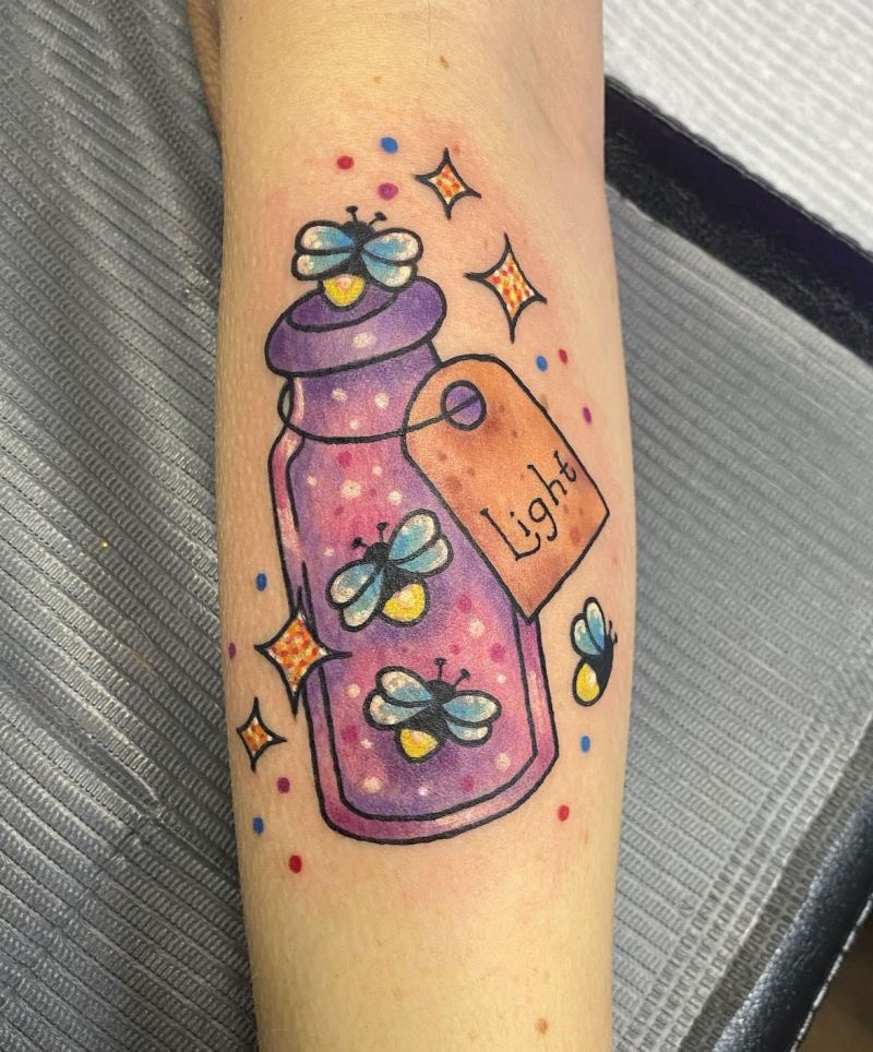 30 Pretty Firefly Jar Tattoos You Must Love