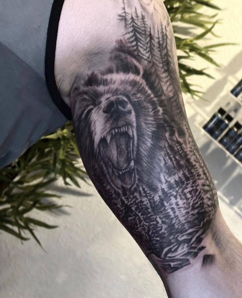 30 Awesome Grizzly Bear Tattoos For Your Next Ink