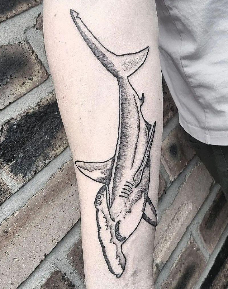 30 Unique Hammerhead Shark Tattoos You Must Love