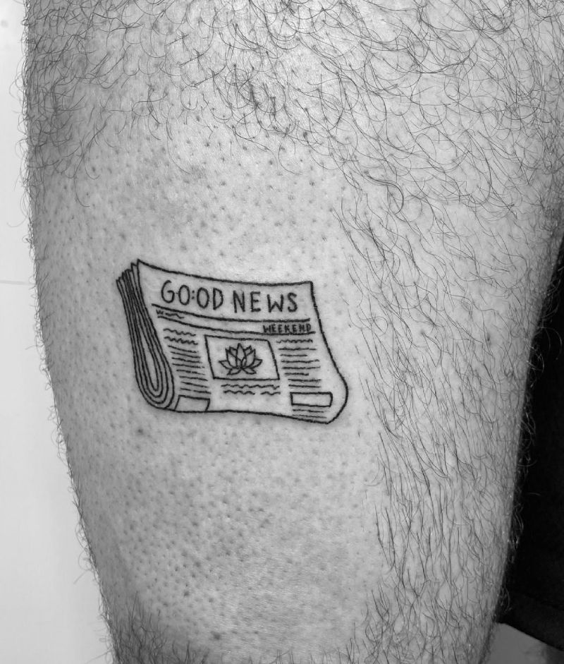 30 Unique Newspaper Tattoos You Must Love