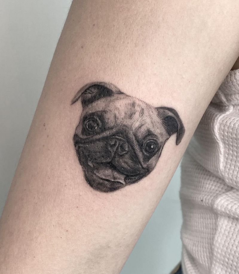 30 Cute Pug Tattoos You Must Love