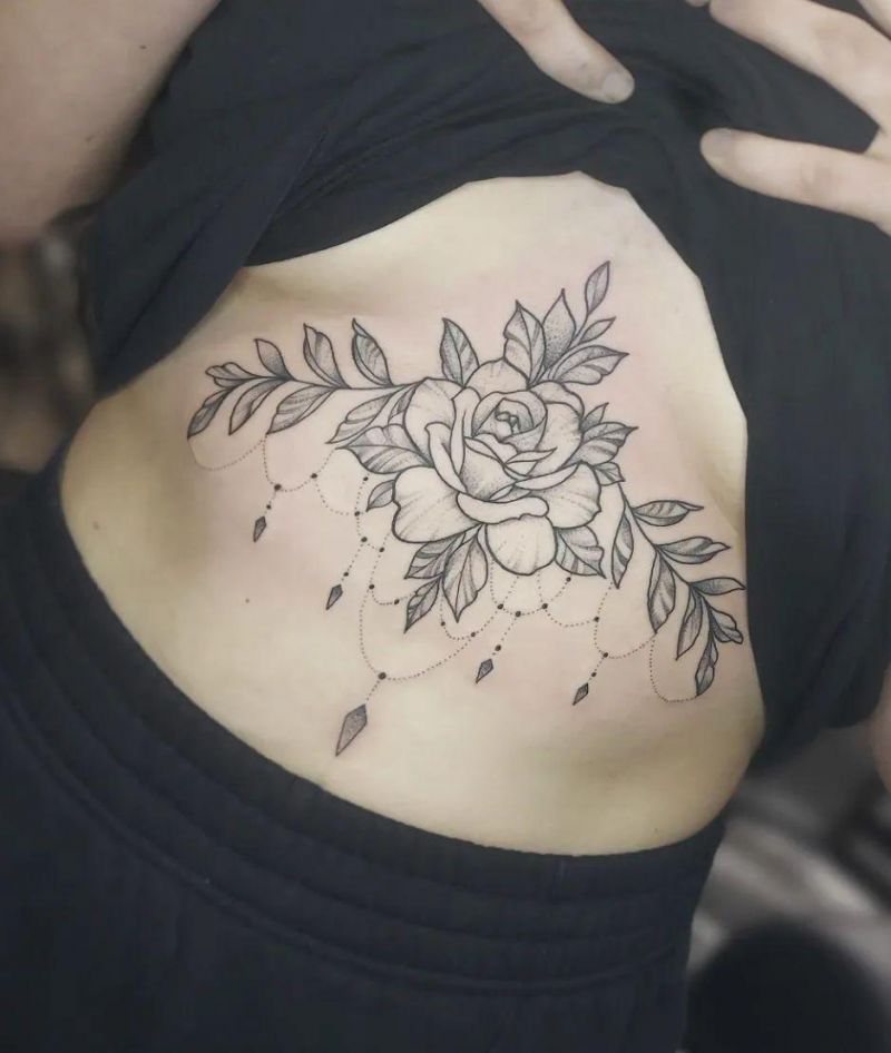 30 Pretty Sternum Tattoos For Your Next Ink