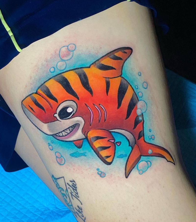 30 Unique Tiger Shark Tattoos You Must Love