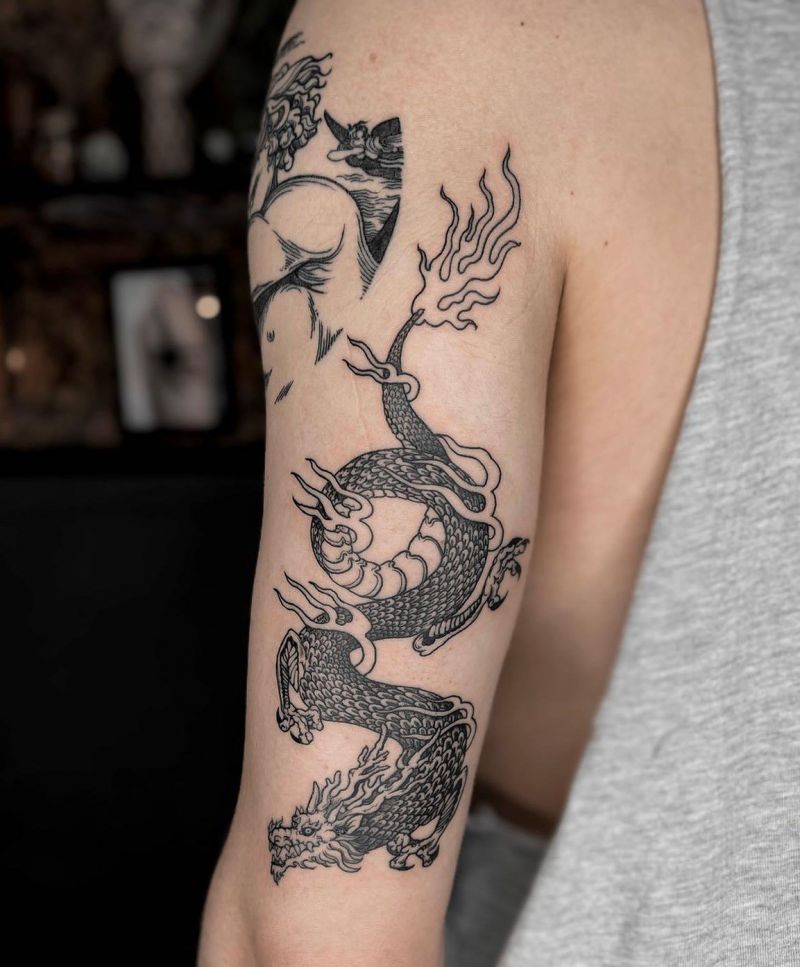 30 Pretty Chinese Dragon Tattoos You Can Copy