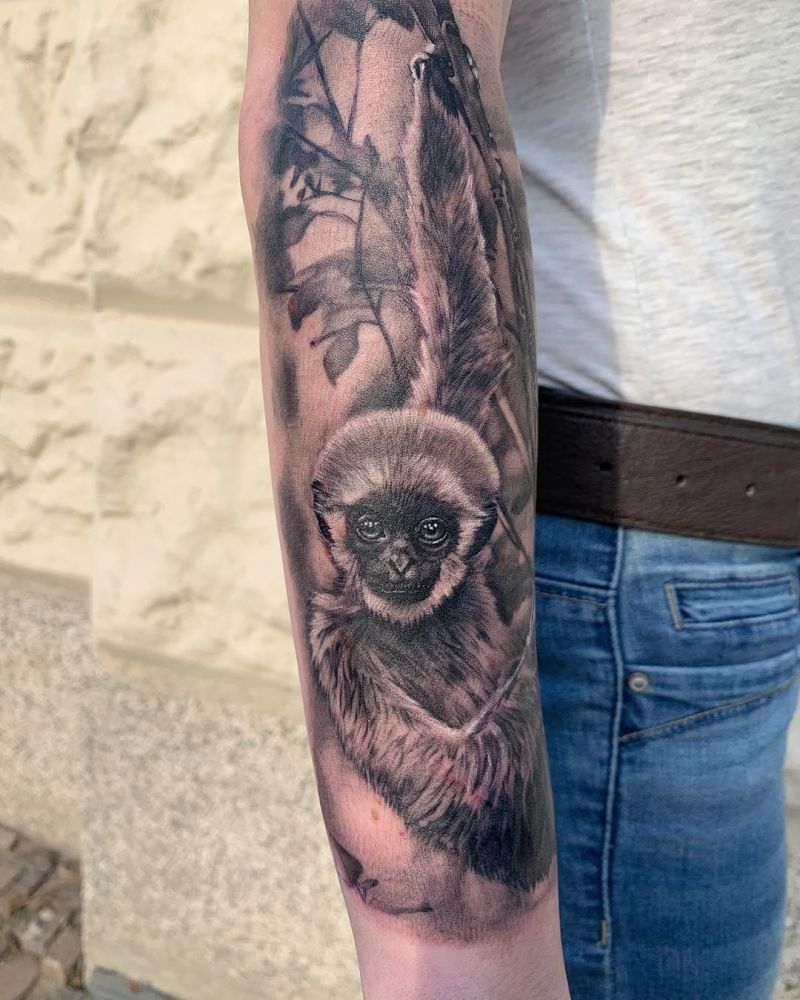 25 Unique Gibbon Tattoos for Your Inspiration