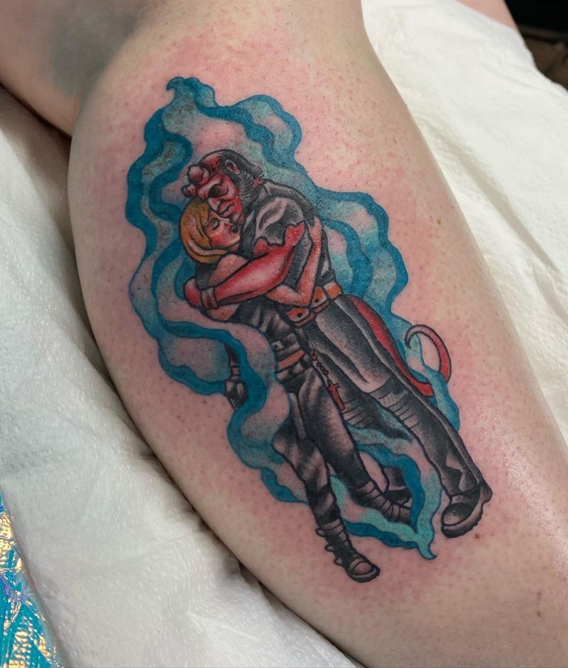 30 Unique Hellboy Tattoos You Must Love