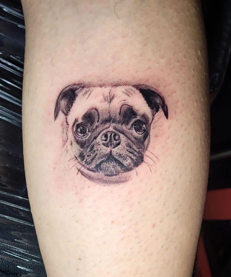 30 Cute Pug Tattoos You Must Love