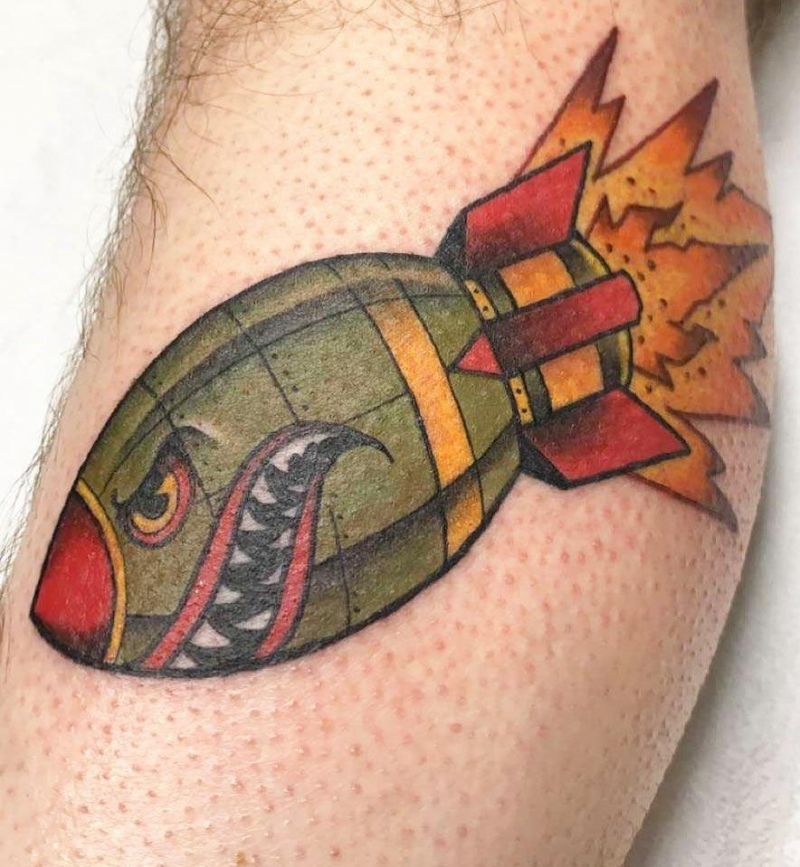 30 Unique Shark Bomb Tattoos You Must Love