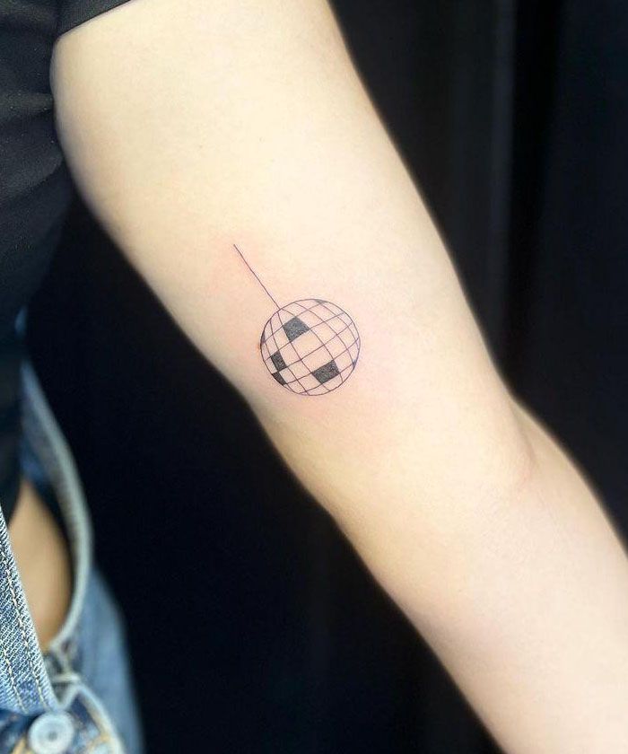 30 Pretty Disco Ball Tattoos Make You Attractive