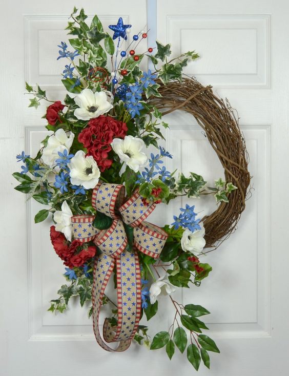 43 Cool DIY Patriotic Wreaths for 4th of July