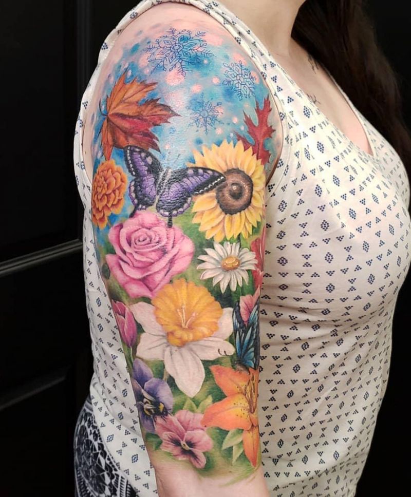 30 Pretty Four Seasons Tattoos You Must Love