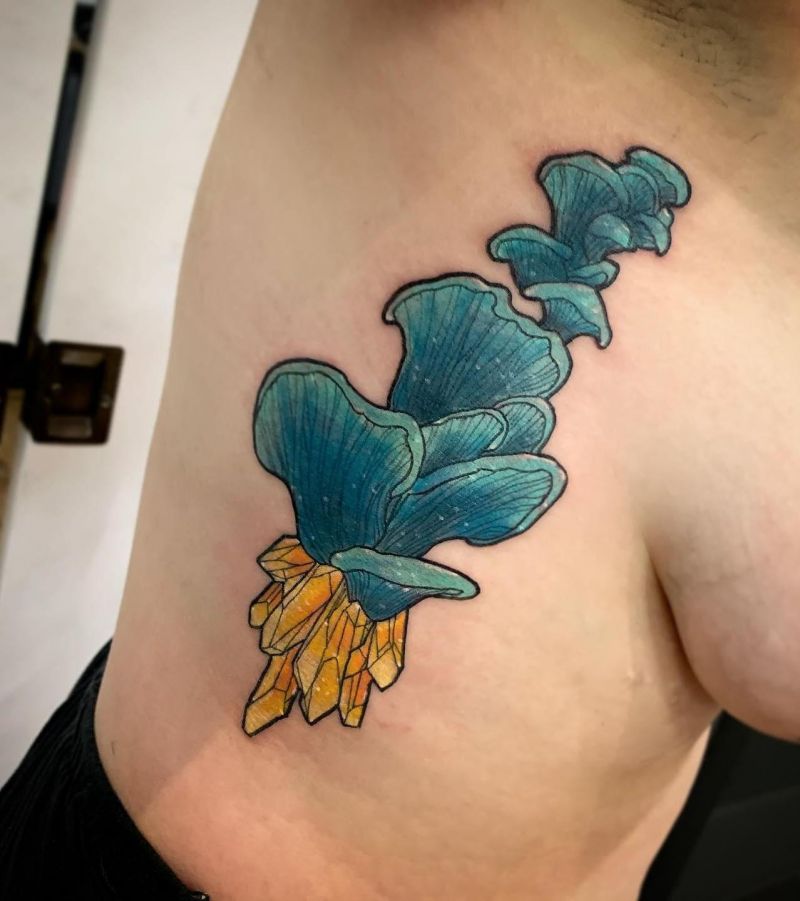 30 Elegant Oyster Mushroom Tattoos for Your Inspiration