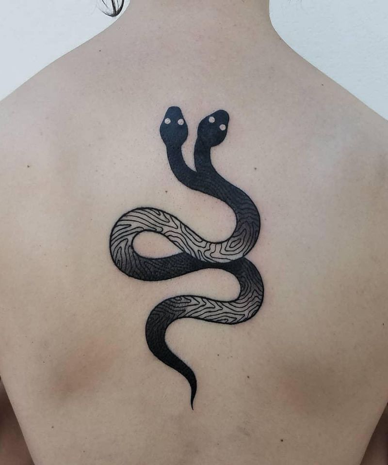 30 Two Headed Snake Tattoos for Your Inspiration