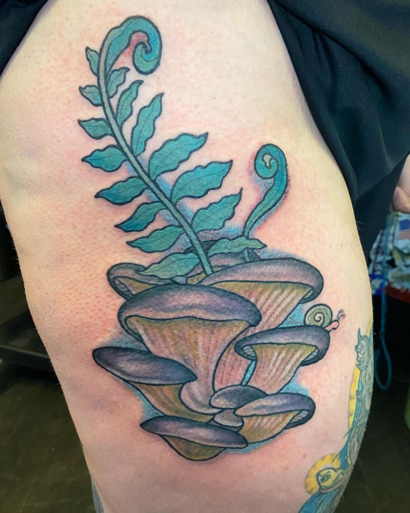 30 Elegant Oyster Mushroom Tattoos for Your Inspiration
