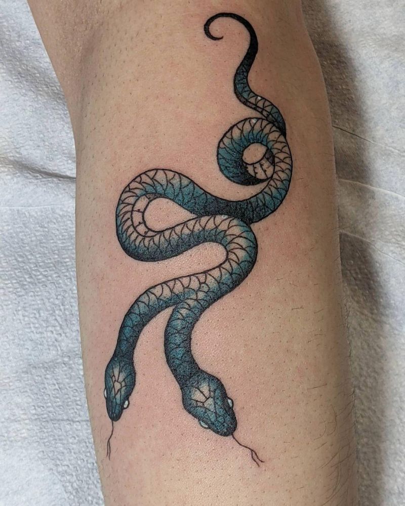 30 Two Headed Snake Tattoos for Your Inspiration