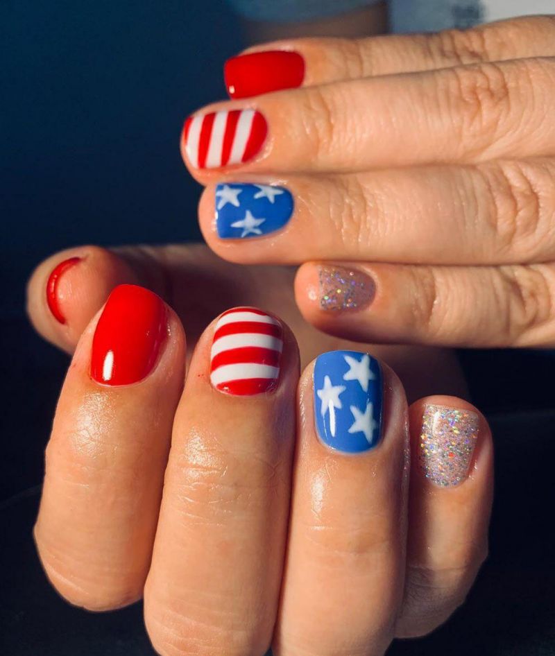 30 Pretty 4th of July Nail Art Designs You Must Love