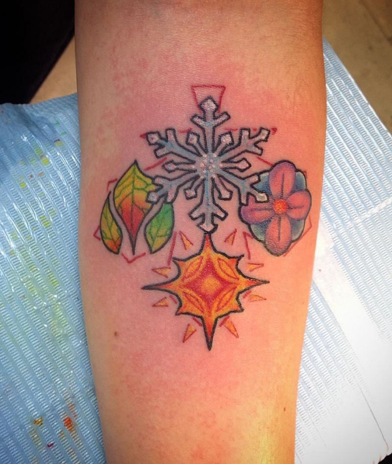 30 Pretty Four Seasons Tattoos You Must Love