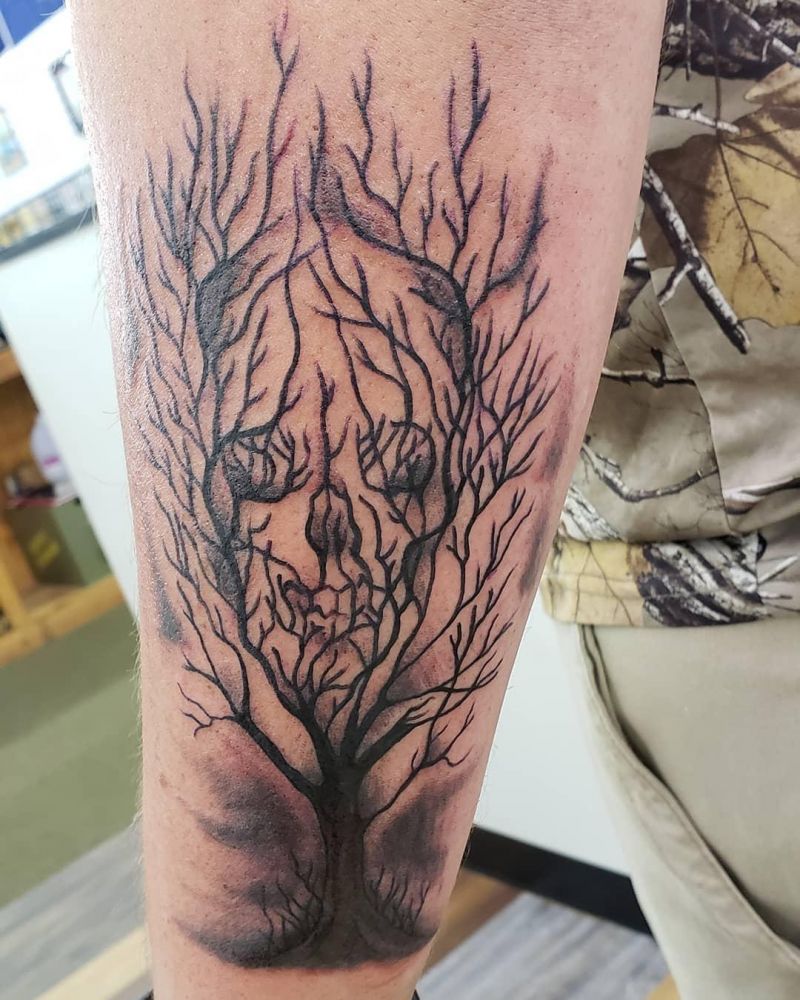 30 Dark Skull Tree Tattoos That Give You Different Feeling