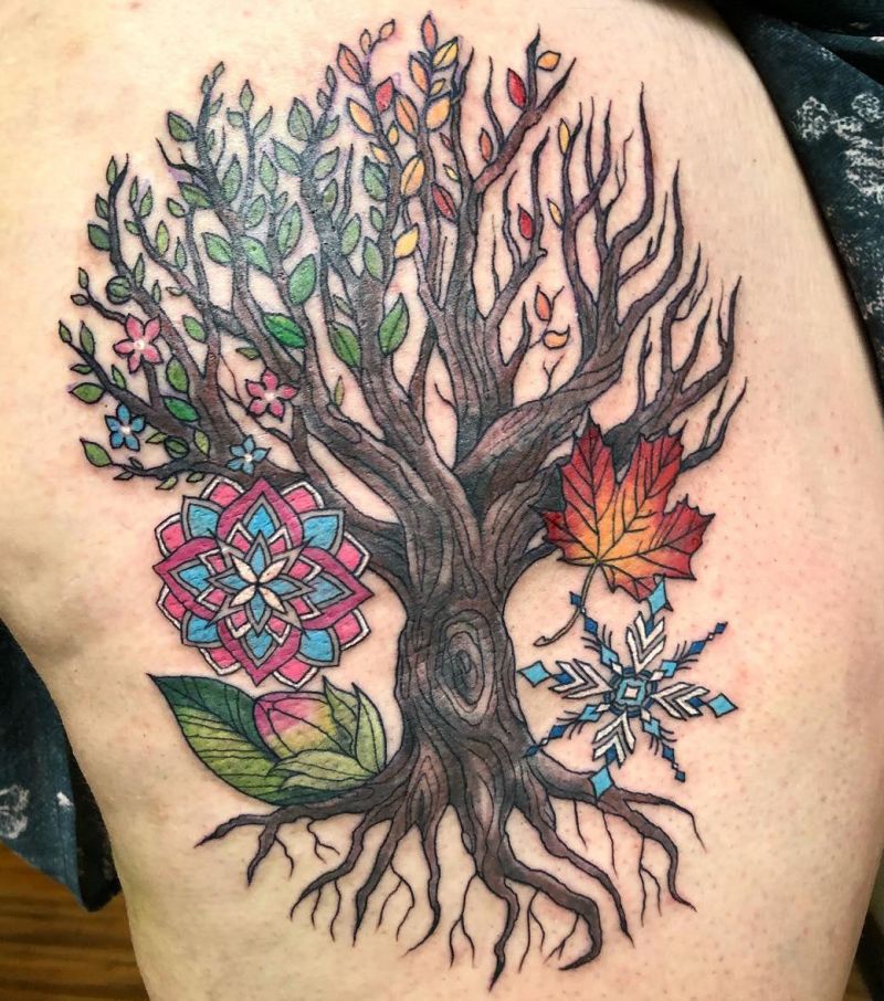 30 Pretty Four Seasons Tattoos You Must Love