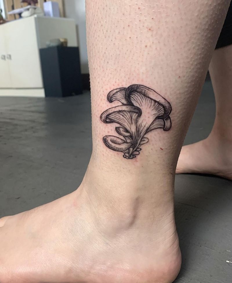 30 Elegant Oyster Mushroom Tattoos for Your Inspiration