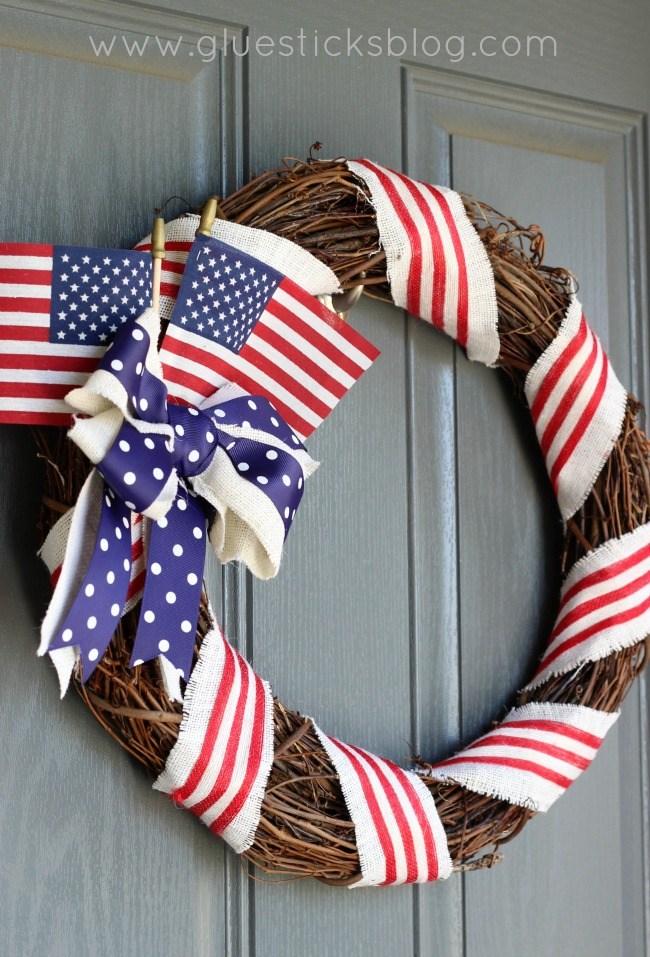 43 Cool DIY Patriotic Wreaths for 4th of July