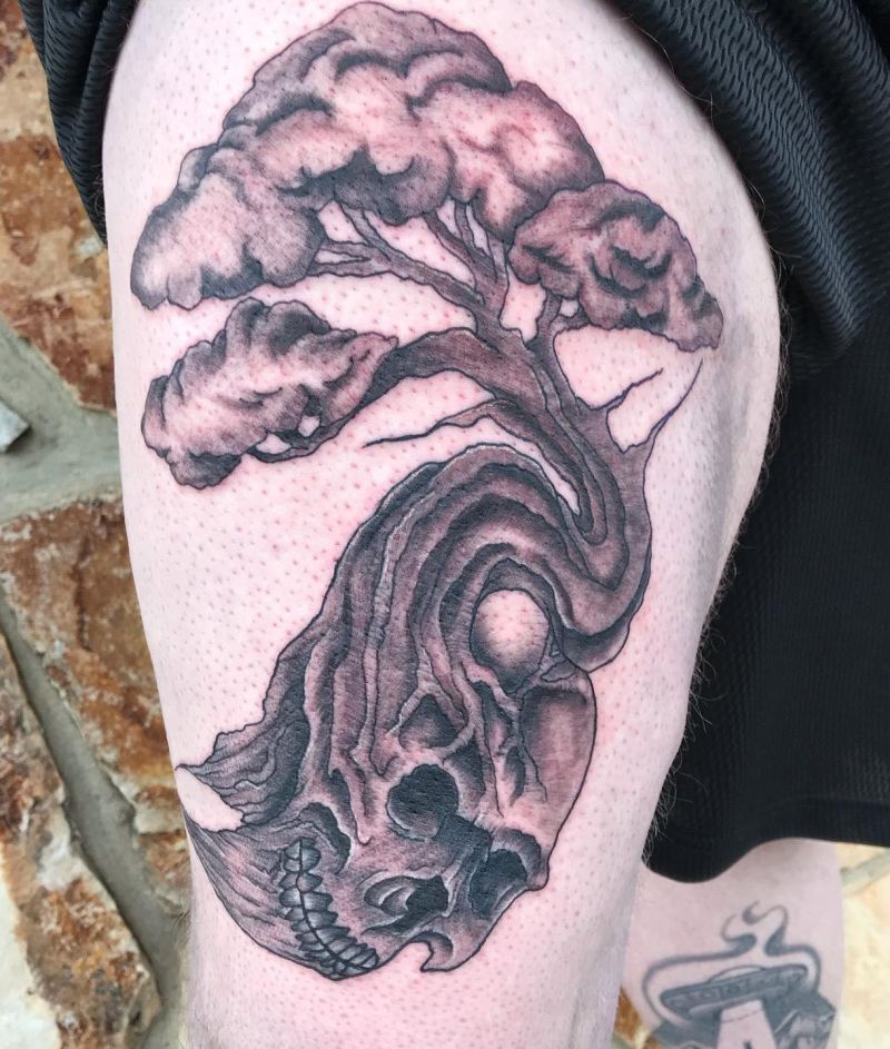 30 Dark Skull Tree Tattoos That Give You Different Feeling