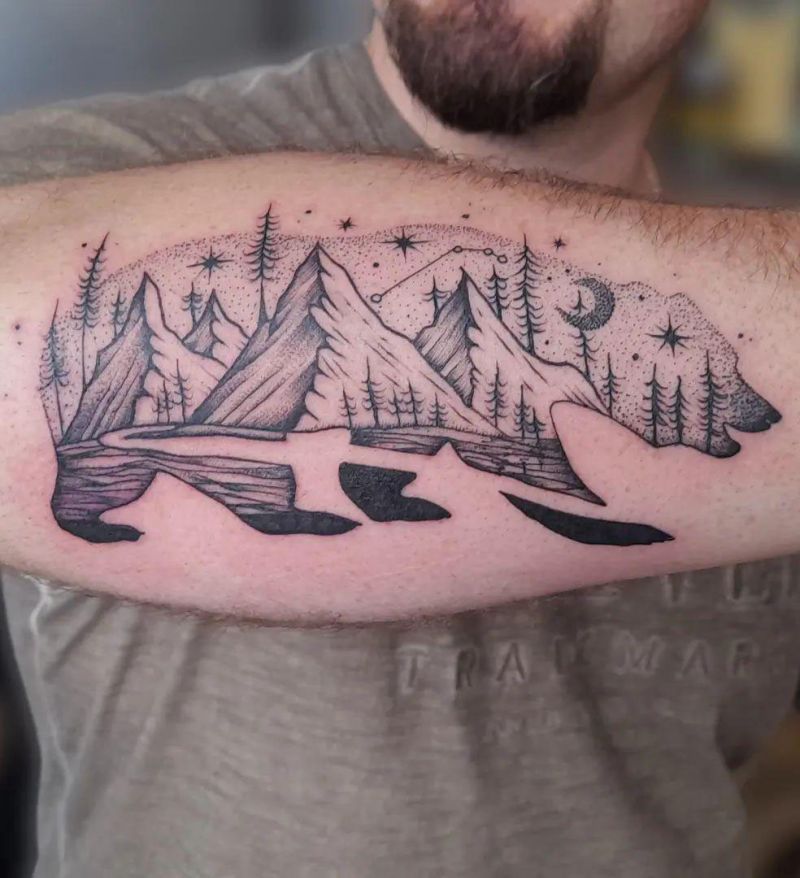 30 Unique Bear Mountain Tattoos You Have To Try