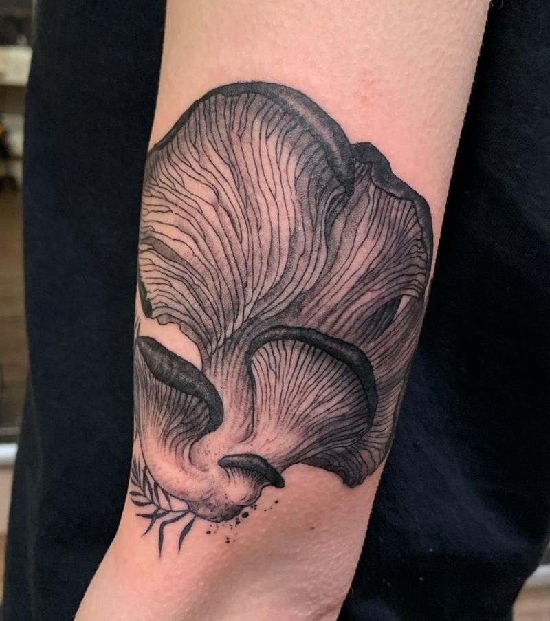 30 Elegant Oyster Mushroom Tattoos for Your Inspiration