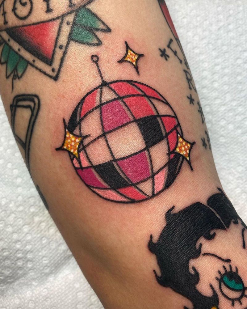 30 Pretty Disco Ball Tattoos Make You Attractive