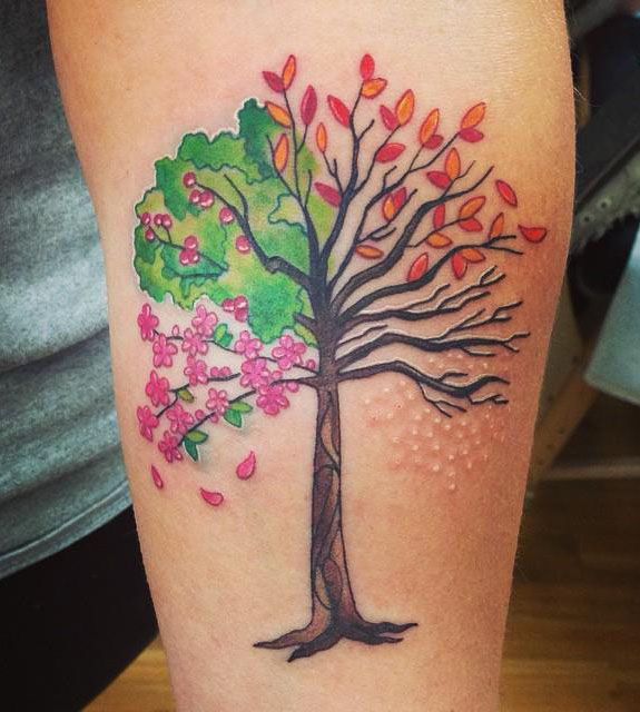 30 Pretty Four Seasons Tattoos You Must Love