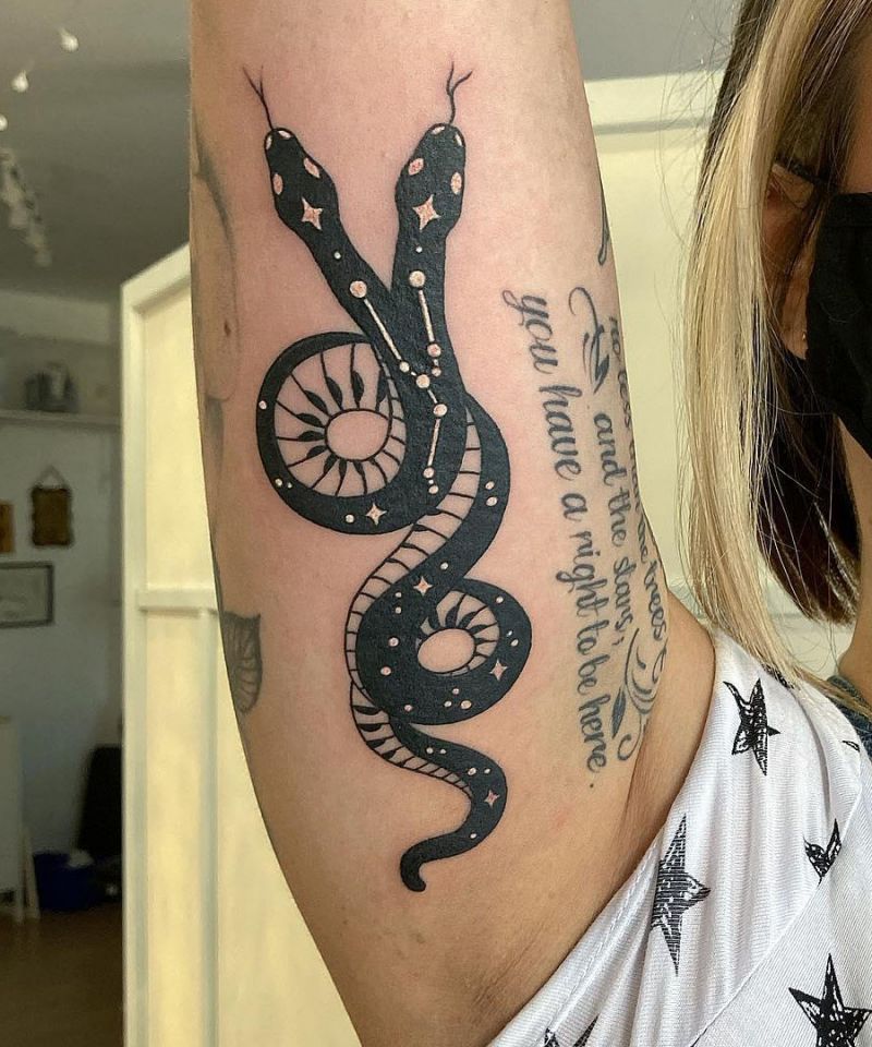 30 Two Headed Snake Tattoos for Your Inspiration