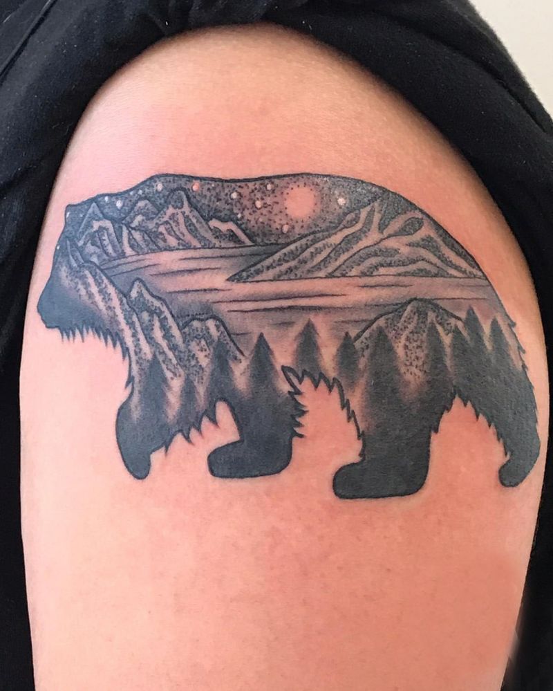 30 Unique Bear Mountain Tattoos You Have To Try