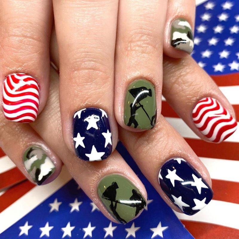 30 Pretty 4th of July Nail Art Designs You Must Love