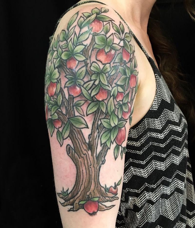 30 Pretty Apple Tree Tattoos Design And Ideas