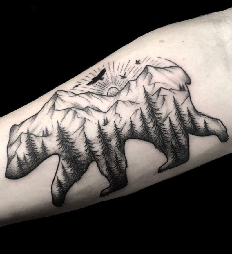 30 Unique Bear Mountain Tattoos You Have To Try