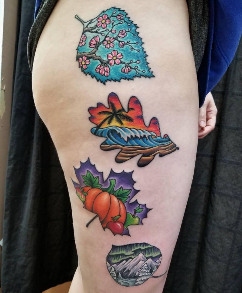 30 Pretty Four Seasons Tattoos You Must Love