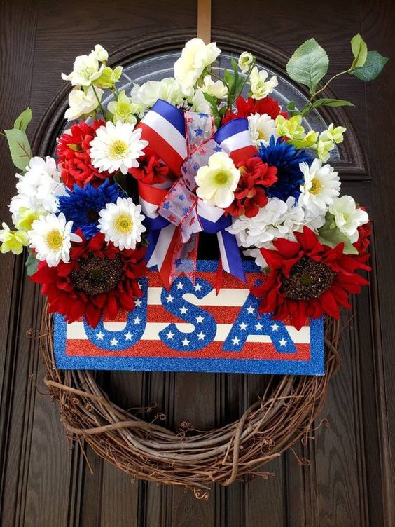 43 Cool DIY Patriotic Wreaths for 4th of July