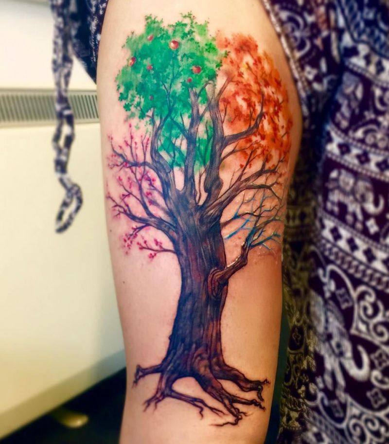 30 Pretty Four Seasons Tattoos You Must Love