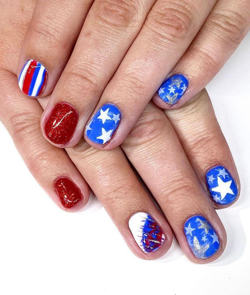 30 Pretty 4th of July Nail Art Designs You Must Love