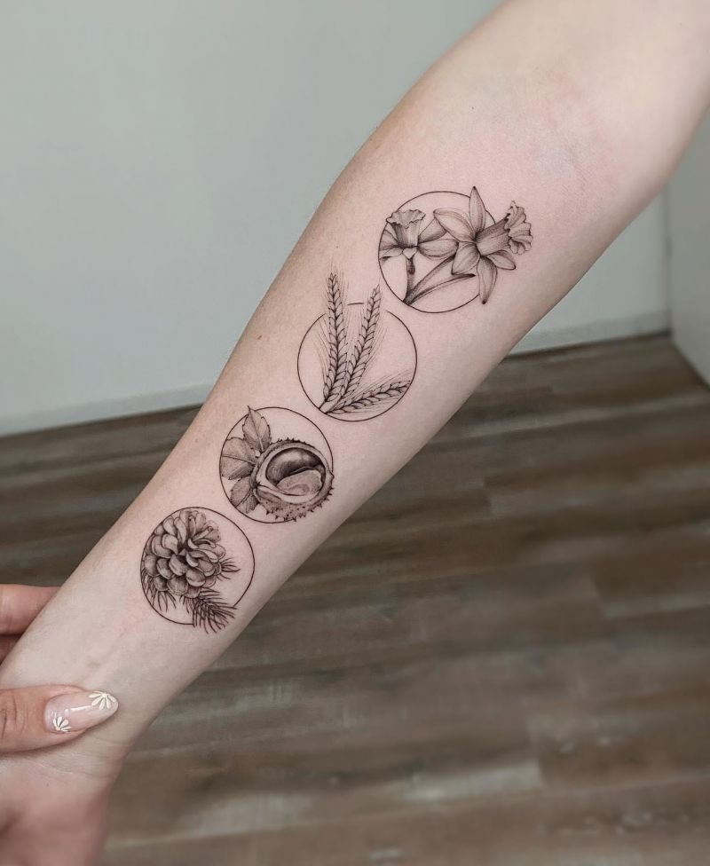 30 Pretty Four Seasons Tattoos You Must Love