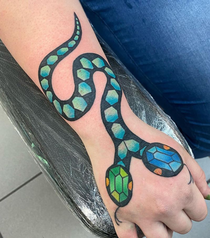 30 Two Headed Snake Tattoos for Your Inspiration