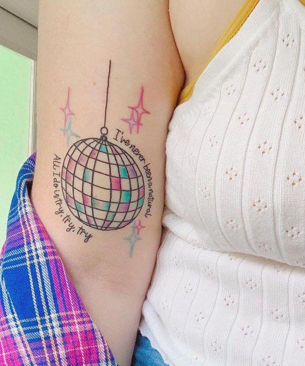 30 Pretty Disco Ball Tattoos Make You Attractive