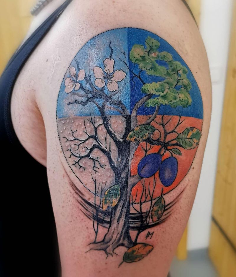 30 Pretty Four Seasons Tattoos You Must Love